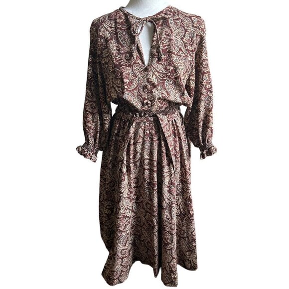 MISSY HOUSE Of Canada Vintage Floral Statement Sleeve Dress US S - Picture 1 of 9